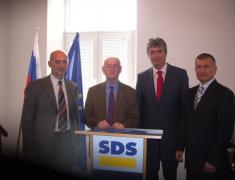 Dimitrij Kovačič, prof. dr. Janko Kos, dr. Milan Zver in Dragutin Mate