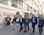 Sprehod kandidatov SDS po Ljubljani